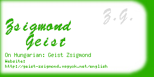 zsigmond geist business card